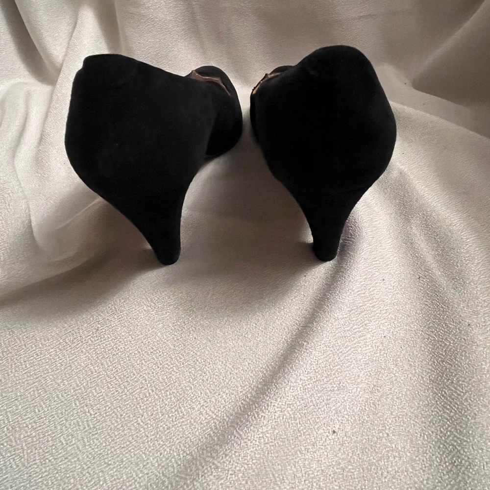 Amalfi Black Suede Heels - Picture 7 of 9